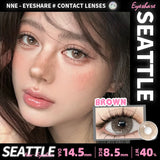 Lianfudai 1Pair New Colored Contact Lenses for Eyes High Quality Brown Lenses Green Contacts Fashion Cosmetic Gray Eye Contacts