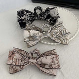 Lianfudai Fabric Bow Hairpin Temperament Elegant Women Hair Claw Clips Princess Headdress Fashion Large Grab Clip Female Hair Accessories