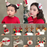 Lianfudai Kawaii Hair Clips Christmas Headbands Hair Accessories for Girls Christmas Decoration Sipplies New Year 2025 Party Accessories