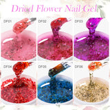 Lianfudai 8ml Dried Flower Gel Nail Polish Natural Flower Floral DIY Nail Art Semi Permanent UV Gel Soak Off Painting Varnishes