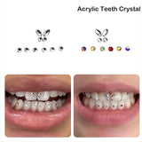 Lianfudai 10Pcs Diamond Bur Dental Material Teeth Decor Denture Acrylic Teeth Crystal Ornament Oral Hygiene Tooth Decoration Hot Sale