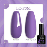 Lianfudai 7ML Auroras Top Coat Purple Sparking Auroras Gel Nail Polish Nail Art Vernis Semie Permanent Uv Gel Function Top Coat