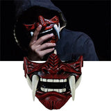 Lianfudai Japanese Samurai Oni Demon Mask Halloween Demon Samurai Cosplay Horror Prajna Killer Masks Party Costume Props