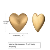 Lianfudai Vnox Romantic Heart Stud Earrings for Women,Stainless Steel Gold Color Ear Gifts to Valentine's Mother's Day Birthday Party
