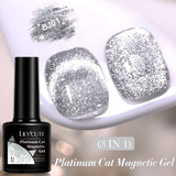 Lianfudai 7ML Ocean Blue Cat Magnetic Gel Nail Polish Sparkling Glimmer Gel Polish Semi Permanent UV Magnet Gel Varnish Nail Art