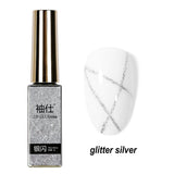 Lianfudai Nail Liner Gel Drawing Line Paint Gel Nail Polish 4 Colors Black White Gold Silver Glitter UV Painting Gel Varnish Nail Art