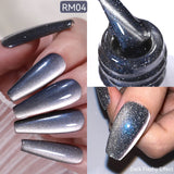 Lianfudai 10ml Auroras Blue Cat Magnetic Gel Nail Polish for Winter Nails Jelly Glass Water Light Varnis Semi Permanent Nail