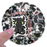 Lianfudai 10/55pcs Classical Toothless Graffiti Stickers Notebook Luggage Cross Border Skate Mobile Phone Refrigerator Sticker Wholesale