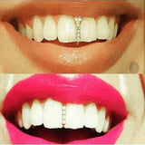 Lianfudai  Teeth Grillz Set For Unisex Top Bottom Mouth Gold Silver Color Teeth Grills Tooth Cap Removable Dental Fashion Jewelry