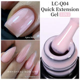 Lianfudai 7ML Jelly Pink Peach Quick Extension Gel Nail Polish Nude Transparent Color Finger Prolong Rubber Base Construction Gel