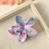 Lianfudai Summer Acrylic Flower Hair Clip for Women Marble Texture Hair Claws Clips Trendy Girl Hairpin Korean Hair Accessories Headwear