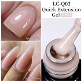 Lianfudai 7ML Jelly Pink Peach Quick Extension Gel Nail Polish Nude Transparent Color Finger Prolong Rubber Base Construction Gel