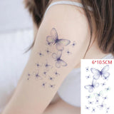 Lianfudai Waterproof Temporary Tattoo Sticker Cat Fox Animal Fake Tatto Flash Tatoo Neck Hand Back Foot Shoulder for Kids Women Men