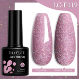 Lianfudai 7ML Gold Foil Quick Extension Gel Nail Polish Nude Purple Nail Flakes Vernis Semi Permanent UV Gel Nail Art Hard Gel