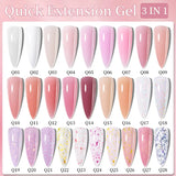 Lianfudai 7ML Gold Foil Quick Extension Gel Nail Polish Nude Purple Nail Flakes Vernis Semi Permanent UV Gel Nail Art Hard Gel