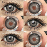 Lianfudai 1pair Colored Contact Lenses Beauty Natural Cosmetic Pupils Lenses Blue Lens for Eyes Yearly Eye Contacts Fast Shipping