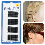 Lianfudai 60/120Pcs/Pack Black Hair Clip Lady Hairpins Curly Wavy Grips Women Hairstyle Hairpins Girls Bobby Pins Styling Hair Accessories