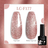 Lianfudai 15ML Quick Nail Extension Gel Glitter Pink Vernis Semi Permanent UV Gel Nail Polish Nail Art Prolong Construction Gel