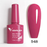 Lianfudai Venalisa Nail Gel Polish Jelly Color HEMA FREE Nude Pink Semi Permanent Soak Off UVLED Gel Nail Polish Sparkle Gel Varnish