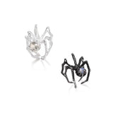 Lianfudai Gothic Punk Style Simulation Animal Spider Finger Rings For Women Men Adjustable Ring Funny Accessories Gift