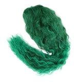 Lianfudai Green Wigs Costume for Women Synthetic Hair Long Curly Wig Natural Water Wave Hairstyles Thick Fluffy Hair Cosplay Wigs 28 Inch