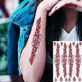 New Design Henna Tattoo Stickers for Hand Foot Flower Temporary Tattoos for Wedding Party Fake Tattoo for Women Body Art