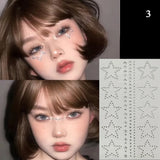 Lianfudai 3D Face Jewelry Love Diamond Stickers Face Body Rhinestones Sticker Star Eye Makeup Drill Fake Tattoo Party Festival Makeup