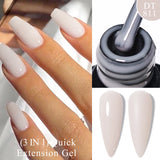 Lianfudai  7ml Dark Nude Rubber Base Gel Nail Polish Semi Permanent UV Gel LED Nail Art Varnish For Nails Manicure DIY Design