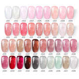 Lianfudai 15ml Jelly Nude Pink Gel Nail Polish Set Milky White Sheer Crystal Natural Translucent Soak Off Gel Polish 8/6/4PCS Kit