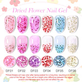 Lianfudai 8ml Dried Flower Gel Nail Polish Natural Flower Floral DIY Nail Art Semi Permanent UV Gel Soak Off Painting Varnishes