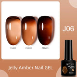 Lianfudai 7ML Jelly Pink Peach Quick Extension Gel Nail Polish Nude Transparent Color Finger Prolong Rubber Base Construction Gel