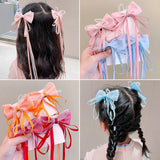 Lianfudai New Fashion Kids Bow Strap Hairpin Baby Weaving Headwear Long Beauty Girls Hairpins Fashion Children's Hair Accessories