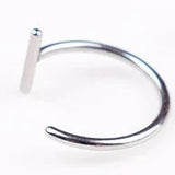 Lianfudai Fake Lip Piercing Jewelry none piercing labret faux lipring stainless steel  Lip Cuff  lead free nickel free body jewelry