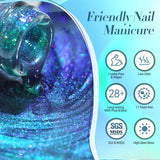 Lianfudai 10ml Auroras Blue Cat Magnetic Gel Nail Polish for Winter Nails Jelly Glass Water Light Varnis Semi Permanent Nail