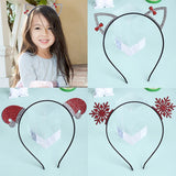 Lianfudai 10pcs/set Christmas Hair Bands Snowflake Hats Christmas Tree Hair Bands for Children Girls Cute Hair Bands Hair Accessories