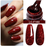 Lianfudai 7ML Gold Mirror Effect Metallic Gel Nail Polish Super Bright Chrome French Style Semi Permanent Soak Off Nail Varnish