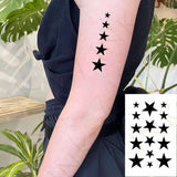 Lianfudai New Waterproof Temporary Tattoo Sticker Body Makeup Flame Finger Tattoos Smiley Black Square Rose Flower Art Flash Fake