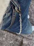 Lianfudai y2k Snake Bone Retro Pants Chain Street Dance luxurious Ornament Men And Women  One's Waist Key Chain Hip Hop Punk Accessories