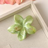 Lianfudai Summer Acrylic Flower Hair Clip for Women Marble Texture Hair Claws Clips Trendy Girl Hairpin Korean Hair Accessories Headwear