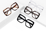 Lianfudai Oversized Retro Reading Glasses For Women Big Frame Readers Presbyopia Eyewear Prescription Eyeglasses Full Frame Glasses