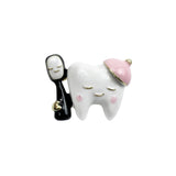 Lianfudai Fashion Tooth Brooches Crown for  Dress Dentist Office Party Jackets Lapel Pins Bag Metal Badges Nurse Jewelry Friends Gifts