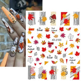 Lianfudai Simple Flowers 3D Nail Stickers Spring Summer Blossom Floral Tulip Fruit Nail Art Decals Adhesive Sliders Manicure Decorations