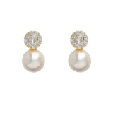 Lianfudai New Fashion Pearl Clip on Earrings Non Pierced Baroque Cubic zirconia Ear Clips for Women Jewelry Wholesale