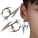 Lianfudai Gothic Punk Personality Y2K Earrings Unisex Cyberpunk Dart Pendant Ear Studs Fashion Eardrop Jewelry Accessories Gifts