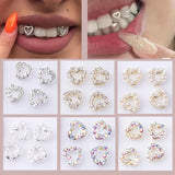 Lianfudai 3pcs/Box Dental Metal Tooth Gems Ornaments Beauty Diamond Teeth Gems  Tooth Jewelry Decoration Material