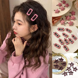 Lianfudai Hairpin Hair Clips Girls Cute Fashion Hair Clips Square Shape Pink Hair Pin Women Girls Y2k Headwear Hair Accessories