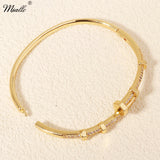 Lianfudai Classic Brand Nail Bracelets Female Temperament Simple Trendy Bracelet Zircon Screw Bracelet For Women As Gift