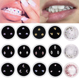 Lianfudai 1box Dental Crystal Tooth Jewelry Diamond Ornaments Tooth Gems DIY Teeth Decoration Dental Accessories Gift