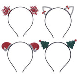 Lianfudai 10pcs/set Christmas Hair Bands Snowflake Hats Christmas Tree Hair Bands for Children Girls Cute Hair Bands Hair Accessories