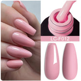 Lianfudai 7ML Jelly Pink Peach Quick Extension Gel Nail Polish Nude Transparent Color Finger Prolong Rubber Base Construction Gel